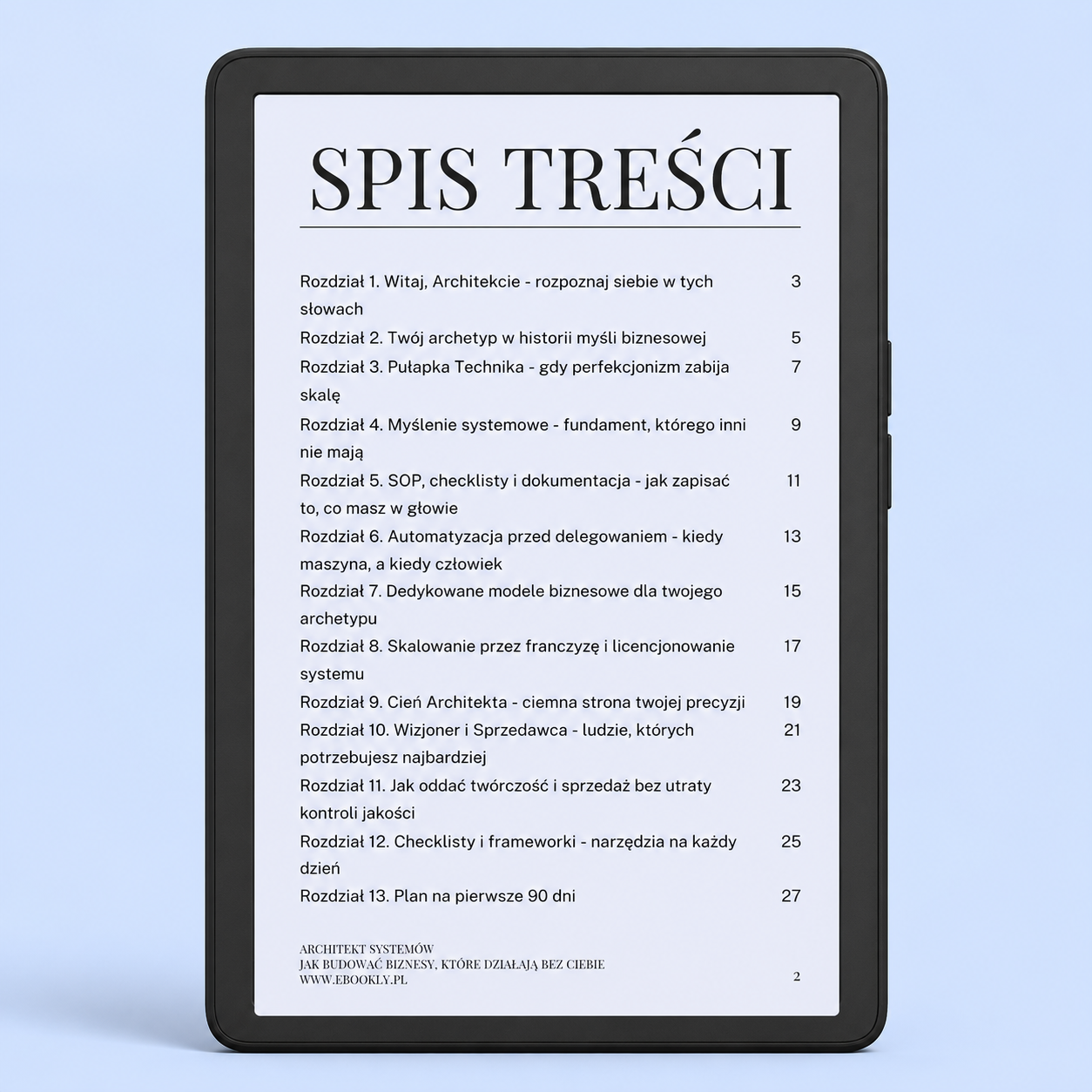 Spis treści Architekt Systemów
Jak budować biznesy, które działają bez ciebie

